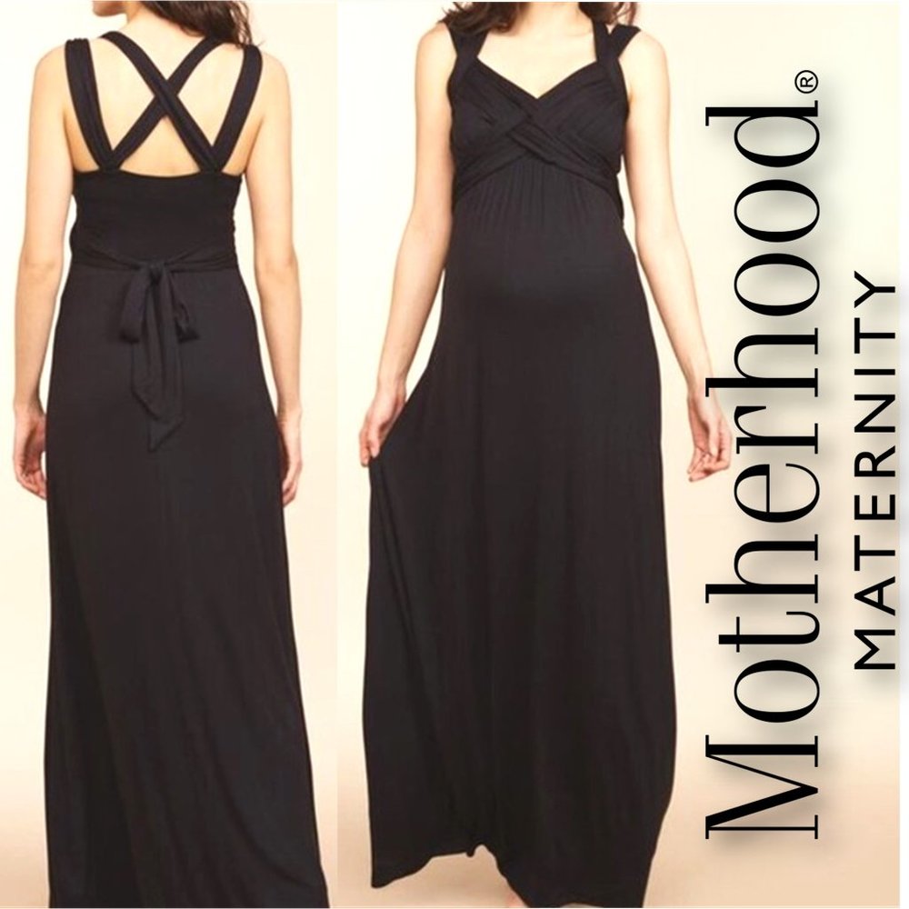 MOTHERHOOD MATERNITY Cross Back Maternity Maxi